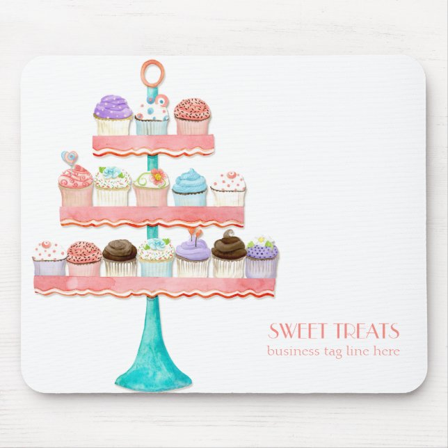 Cupcake Dessert Backbäckerei Business-Paket Mousepad (Vorne)