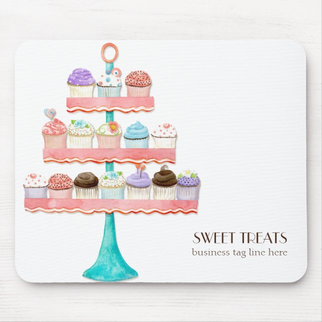 Cupcake Dessert Backbäckerei Business-Paket Mousepad (Vorne)