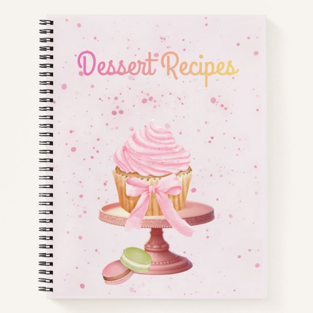 Cupcake-Dessert-Rezept-Notizbuch Notizbuch (Vorderseite)