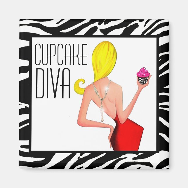 ‚Cupcake DIVA‘ Magnet (Vorne)