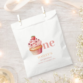 Cupcake Einladung zum Geburtstag, Mädchen 1. Gebur Geschenktütchen