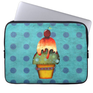 Cupcake-Eiscreme-Neopren-Tasche Laptopschutzhülle