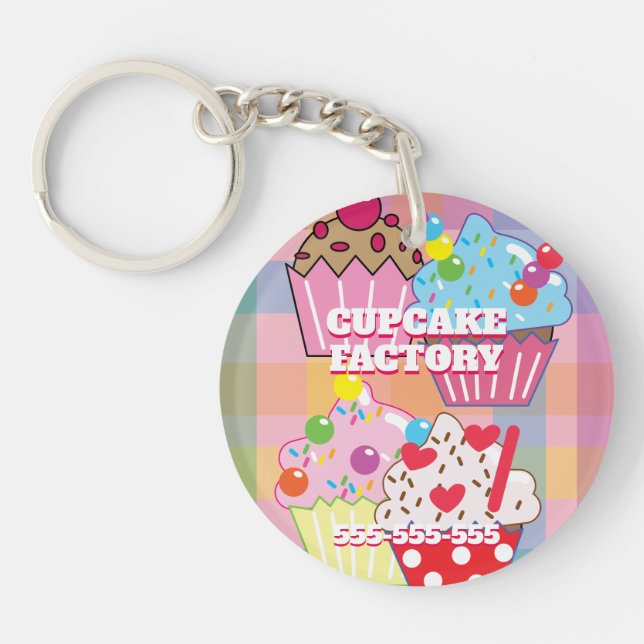 CUPCAKE FACTORY Menü Schlüsselanhänger (Vorderseite)