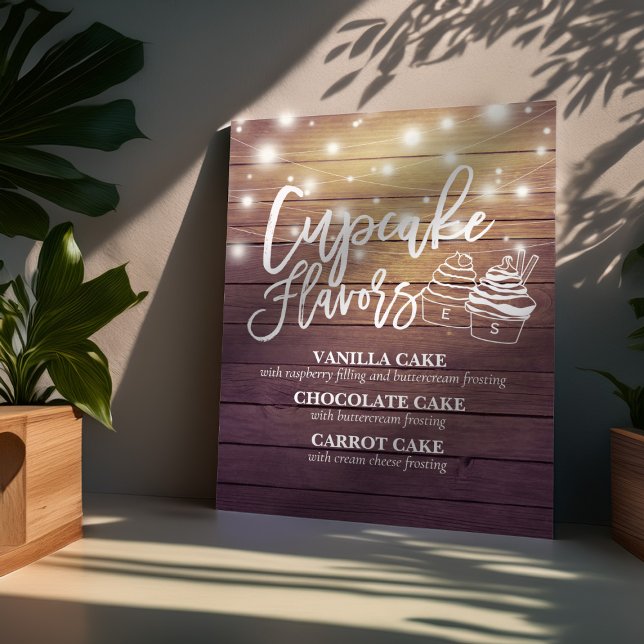 Cupcake Flavors Hochzeitszeichen Couple Mason Jar  Poster (Von Creator hochgeladen)