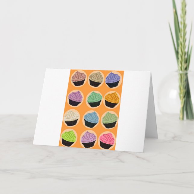 Cupcake Flavors Karte (Vorderseite)