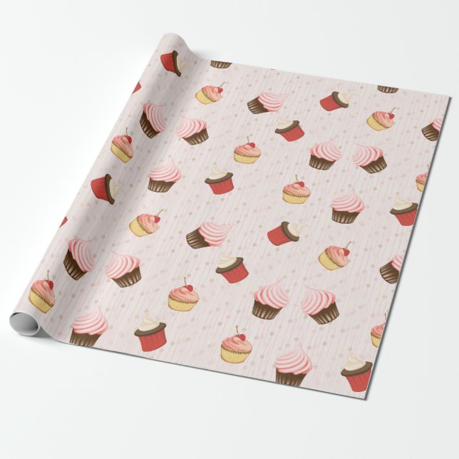 Cupcake Fun Geschenkpapier (Ungerollt)