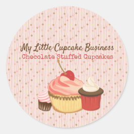 Cupcake Fun Runder Aufkleber