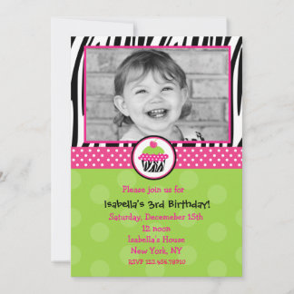 Cupcake Geburtstag Einladung mit Foto