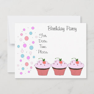 Cupcake Geburtstagseinladung Einladung