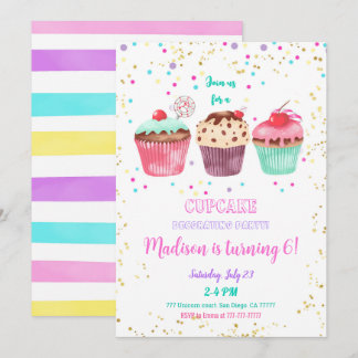 Cupcake Geburtstagseinladung Einladung