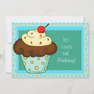 Cupcake Geburtstagsparty Einladungen