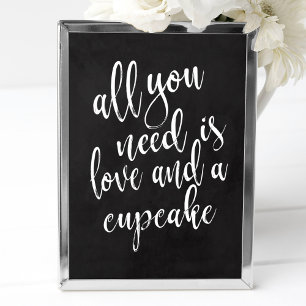 Cupcake-Geschenke 8x10 Schiefertafel-Hochzeitsschi Poster