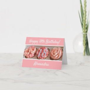 Cupcake Happy 18. Geburtstagskarte Karte