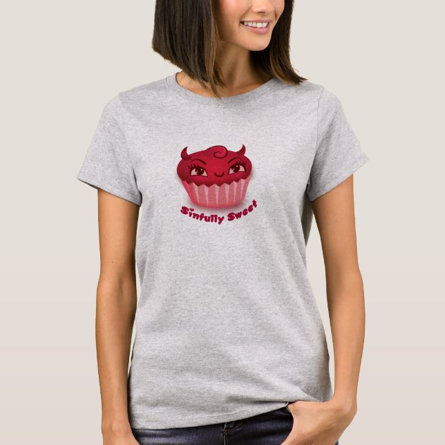 Cupcake Heaven - Devilisierter Cupcake T-Shirt (Vorderseite)