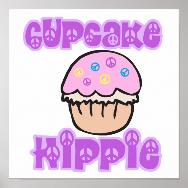 Cupcake Hippie Poster (Vorne)