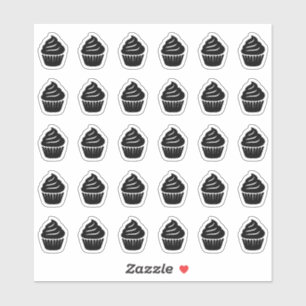 Cupcake-Hochzeit Platzkarte Essen Mahlzeit Menü Au Aufkleber