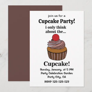 Cupcake Ich Denk Nur An Den Cupcake Einladung