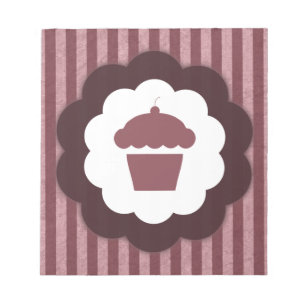 Cupcake im Vintage-Stil Notizblock