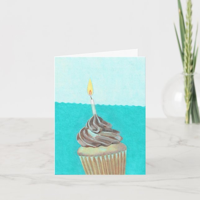 Cupcake in Wasser Karte (Vorderseite)