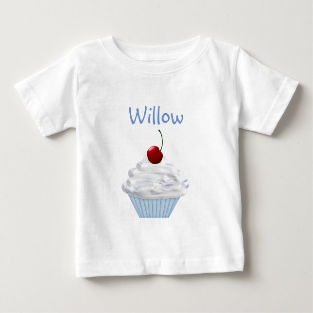 Cupcake Individuelle Name Tutu Shirt (Vorderseite)