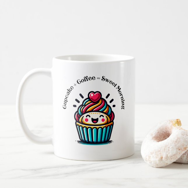 Cupcake + Kaffee = süßen Morgen Kaffeetasse (Mit Donut)