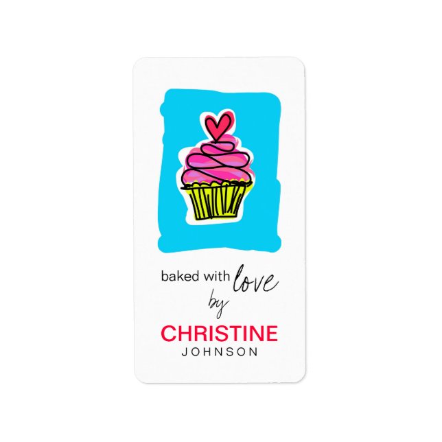 Cupcake Kitchen Labels Adressaufkleber (Vorne)