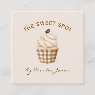 Cupcake-Konditor-Bäckerei Quadratische Visitenkarte