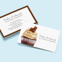 Cupcake Konditorei Koch Bäckerei Business Card