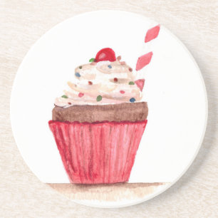 Cupcake-Lebensmittelkunst Getränkeuntersetzer