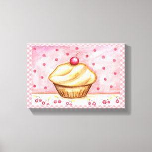 Cupcake-Leinwand-Kunst druck Leinwanddruck
