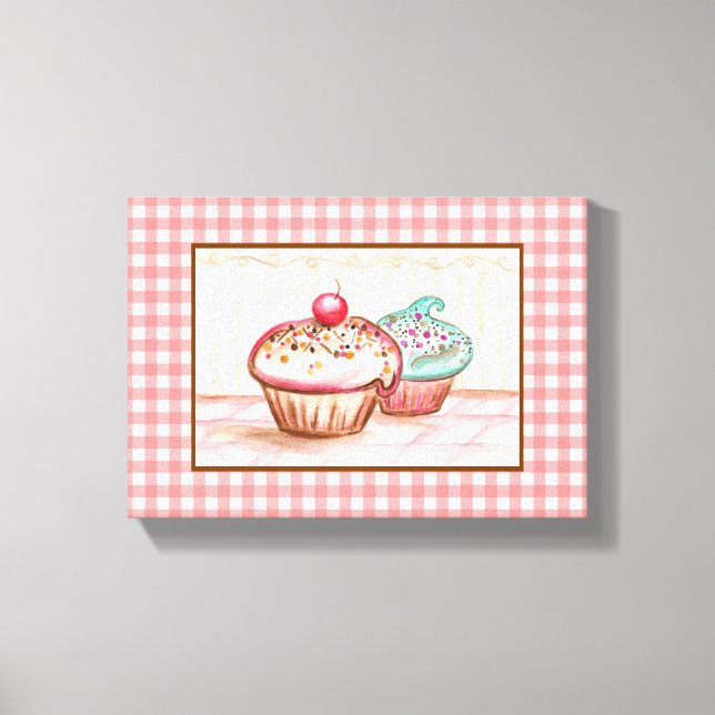 Cupcake Leinwand Printmedien (Vorderseite)