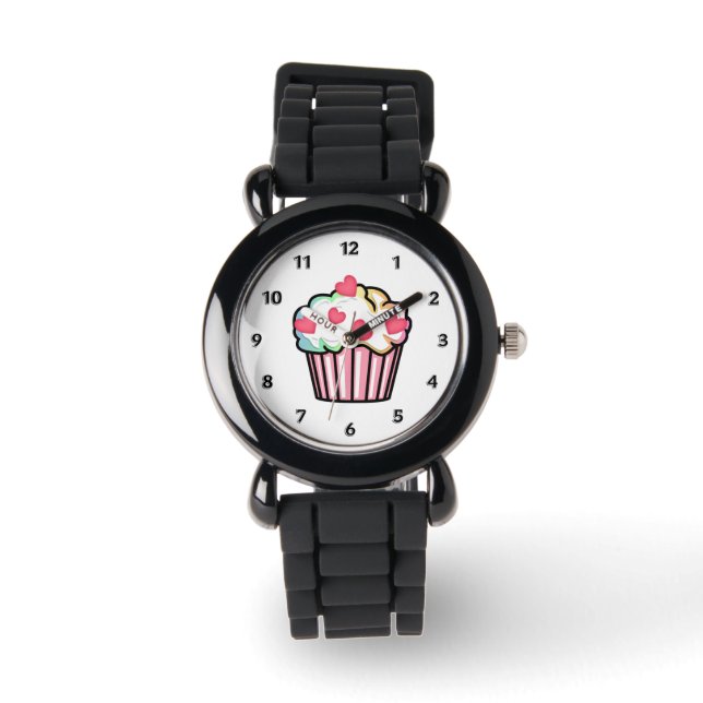 Cupcake Liebe Armbanduhr (Vorderseite)