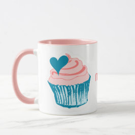 Cupcake Liebe individuelle Name Tasse