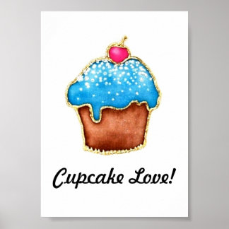 Cupcake Liebe Poster