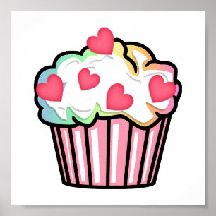 Cupcake Liebe Poster