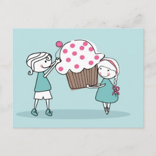 Cupcake Liebe Postkarte