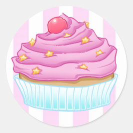 Cupcake Liebe Runder Aufkleber