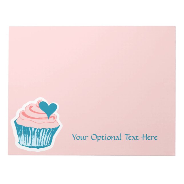 Cupcake Love Notizblöcke mit individuellem Text (Vorderseite)