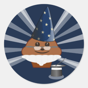 Cupcake Magician Runder Aufkleber