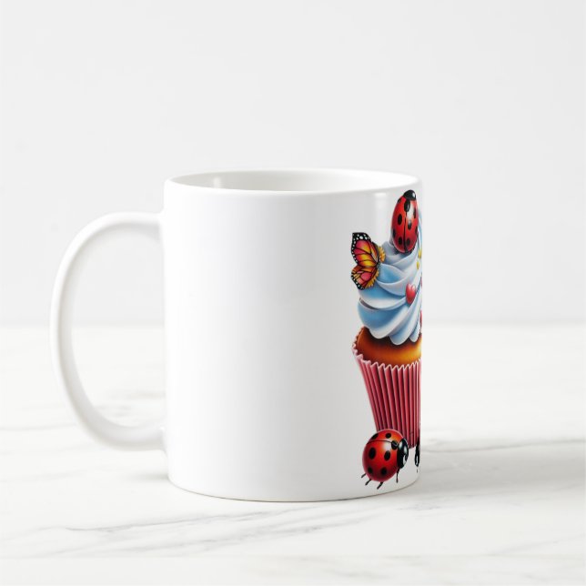 Cupcake Marienkäfer Kaffeetasse (Links)