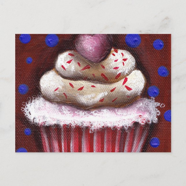 Cupcake mit dem Herzen Postkarte (Vorderseite)