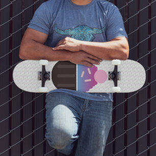 Cupcake mit Frosting Name Streusel Skateboard