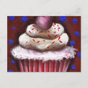 Cupcake mit Herz Postkarte