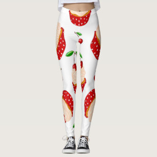 Cupcake Mit Kirschen Muster Leggings