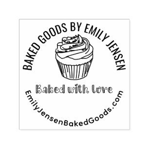 Cupcake mit Liebe gebacken Geschäftsname Website # Permastempel