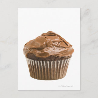 Cupcake mit Schokoladenverzierung, Studio-Aufnahme Postkarte