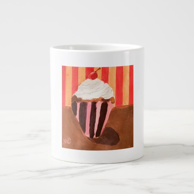 Cupcake mit Vanille-Frosting Jumbo-Tasse (Vorderseite)