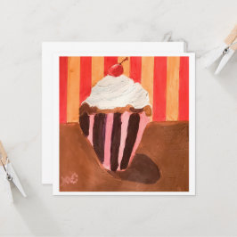 Cupcake mit Vanille-Frosting Karte