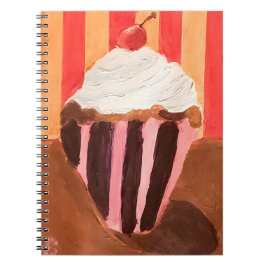 Cupcake mit Vanille-Frosting Notizblock