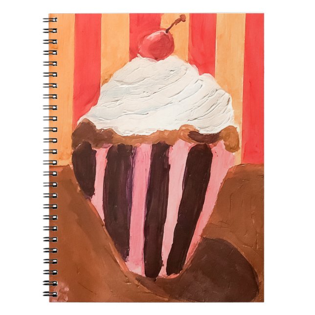Cupcake mit Vanille-Frosting Notizblock (Vorderseite)